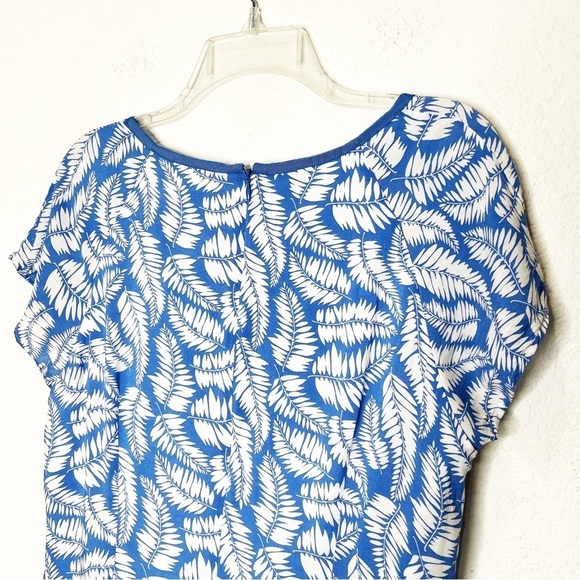 Boden Leaf Print Easy Day Dress 12L Long - Picture 8 of 14